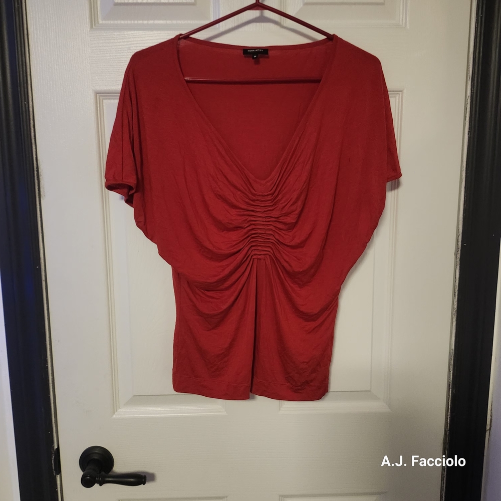 Miss Sixty Red Gathered Blouse